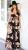 Import 2019 Womens Black Deep V Backless Plant Print Holiday Casual  Dress from China