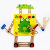 2020 Hot selling Educational Wooden Toy Kids Chairs Multi-function Disassembly Tool Nut Wire Assembly Tool Chair Toys