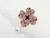 Import 2020 Korea women&#39;s scarf ring stainless steel Hot selling fashion shawl clip jewelry pink white gold flower circle ring tube from South Korea