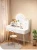 Import 2021 bedroom furniture wooden desk without chair or stool white with 4 drawers makeup vanity desk with mirror from China