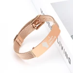2021 China factory 316I stainless steel jewelry Inspirational Quote adjustable Accessories bracelet Wristband