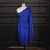 Import 2021 Elegant Banquet Blue One Shoulder Bat Sleeve Lady Evening Dress from China