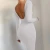 Import 2021 Long Sleeve Solid O-Neck Backless dresses Skinny  Maxi Dress Women Fashion Sexy Streetwear Casual party Wear from China