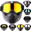 2021 New Adult Removable Winter Snow Sports Motorcycle  Ski Snowboard Snowmobile Full Face Helmets with Glasses