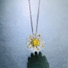 2021 new s925 sterling silver necklace jewelry female fashion trend flower small daisy pendant