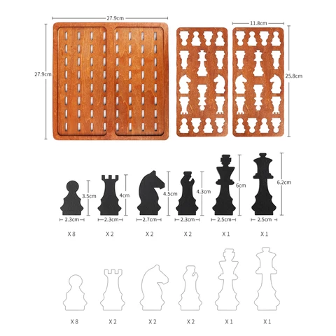 2022 New High Quality Classic Educational Learning Chess Board Game Toy Wooden Chess Set