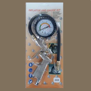 220PSI Tire Pressure Inflator Gauge With Flexible Hose