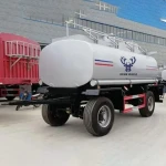 2/3 Axles 15000L 20000L 25000L Transport Fuel Oil Crude Oil Water Drawbar Fuel/Water Tank Full Trailer for Sale