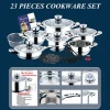23PCS STAINLESS STEEL AMC COOKWARE PRICE