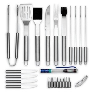 24Piece Stainless Steel grill tool set  with Aluminium case