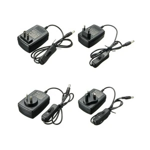 24W LED Lighting Power Supply Adapter Transformer, Turn 220V into 12V 2A with ON/OFF Switch