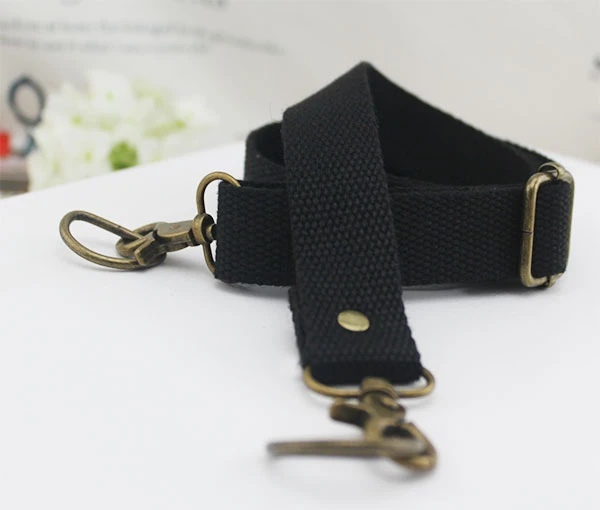 2.5cm wide cotton fabric belt adjustable bag shoulder strap accessories