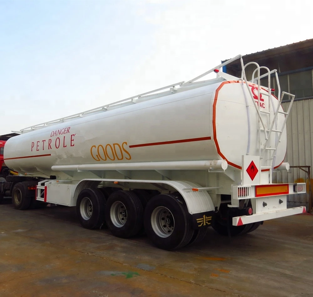 3 Axles 42,000 Liters Liquid Diesel Oil Storage Fuel Oil Tank Semi Trailer