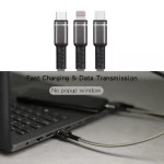 3 in 1 Fast USB Charging Cable Universal Multi Function Cell Phone Charger multi interface colorful flat wire 1.2M 2.4A