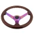 3 spoke Wooden Deep Dish Alloy wheels steering ,350mm Neo Chrome wood truck steering wheels for cars