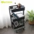 Import 3 tiers powder coating home kitchen bathroom steel storage cart organizer cart trolley with basket storage cart from Taiwan