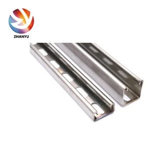 304 316 Stainless steel 41X41/52/62mm C Channel steel Structural Channels Unistrut C Channel Profiles