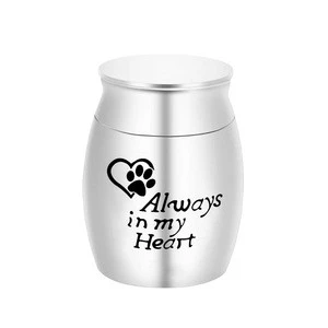 30x40mm Aluminum alloy Cremation Urns for Ashes Pets Memorial Mini Urn Funeral Urn - Always in My Heart