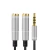 Import 3.5mm Jack Headphone Mic Audio Splitter Gold Plated Aux Extension Adapter Cable from China