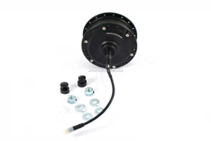 36V48V350W Brushless Gearless front rear Hub Motor Disc V brake black motor for water-proof cables
