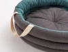 3D stripe corduroy block ellipse pet bed  car bed
