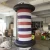 Import 3m tall inflatable pillar with LED lights for barbershop outdoor advertising from China