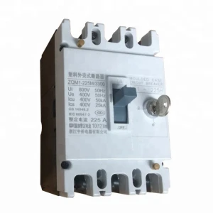 3P 400A mould case circuit breaker with key switch, high breaking capacity magnetic MCCB