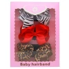 3pcs in set Korean fashion baby girls leopard headwear with packing box