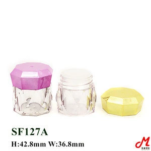 4g  Diamond shaped transparent cosmetic powder jar