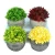 4PCS Mini Plastic Artificial Plants Potted Plants Artificial Topiary Shrubs Grass Flower For Desk