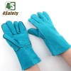 4SAFETY Welding Supply Automatic Welding Leather Hand Safety Gloves For Bbq Using