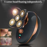 5 in 1 Electric Shaver Trimmer 4D Floating Sword Head USB Charging Shaving Razor Beard