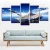 Import 5 Panel Modern Crystal porcelain painting Canvas Wall Art Blue Sea Boat Canvas Print Wall art Decoration Art Popular Picture from China