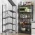 Import 5 tiers metal Height Installation-free mobile storage rack shelf  for living room and kitchen from China