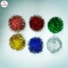 50MM Fur Plush Colorful Pompon Glitzy Tinsel Pompom Ball For Christmas Party Wedding Supplies