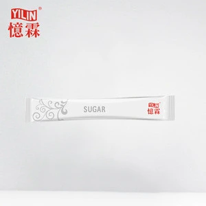 5g Single packaging white color cane sugar stick