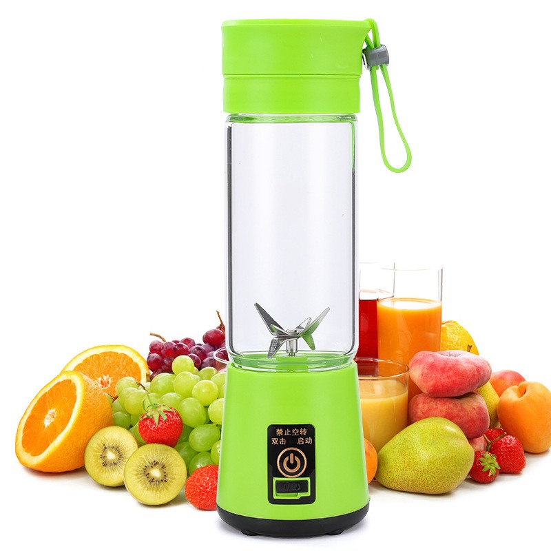 6 Blades Countertop mini USB Kitchen Battery Portable Personal hand bottle Fruit Juicer Blender with CE