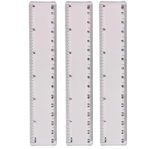 6 inch 15cm clear  transparent plastic ruler