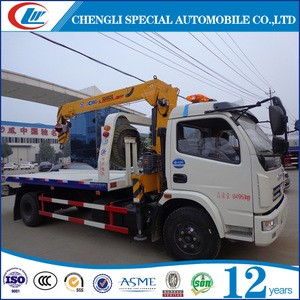 6 ton towing wrecker truck for small car lifting 5 ton crane