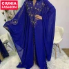 6227#hot sale mandala kaftan designs abayas fabric  islamic clothing muslim dress Africa bead open abaya