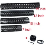 7 10 12 15 inch AR .223/5.56 Free Float Quad Handguard Rail Tube AR15 AK M16 M4 Handguard RAS Airsoft Paintball Hunting