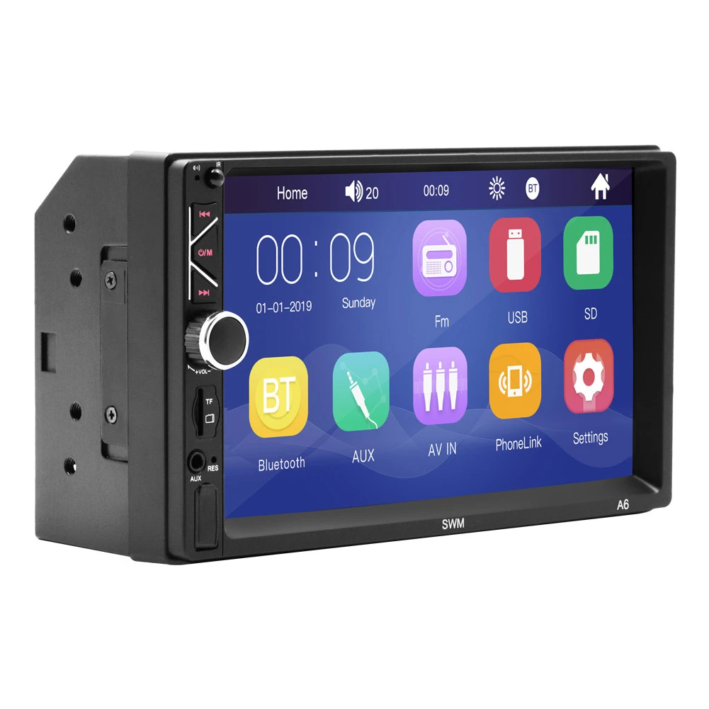 7 Inch radio screen touch video adio wheel remote control touch screen mp5 car player BT mirror link aux USB read
