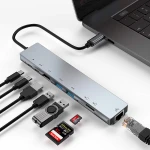 8 In 1 Type-c 3.0 To 4K HDM I-compatible Rj45 Ssd Tf Card Reader Pd Fast Chargefor Mac book Air Pro Pc Usb C Hub Docking Station