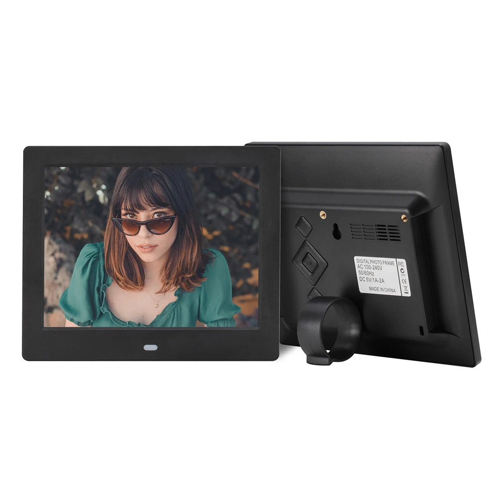 8 inch LCD display portable remote control digital photo frame HD video player