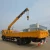 Import 8wheeler truck crane carrier,Dongfeng 10 tons 4-section straight-arm Trailer with loading crane from China