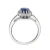 Import 925 Silver CZ bridal Wedding CZ Engagement Sapphire ring for women from China