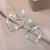 Import 925 silver needle Bling inlaid Rhinestone hollow Love Earrings from China