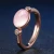 Import 925 sterling silver ring color treasure jewelry natural naked egg-shaped hibiscus stone open rose gold female ring from China