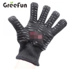 932 F Heat Resistant Gloves With Silicone Strap, BBQ Accessories Long Forearm Protection Knitted mitts BBQ Glove , Hot Pads