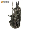 9.75 Inch Resin Norse God Odin Statue Bronze Finished Sculpture Figurine Superb Detailed Collectible Decoration
